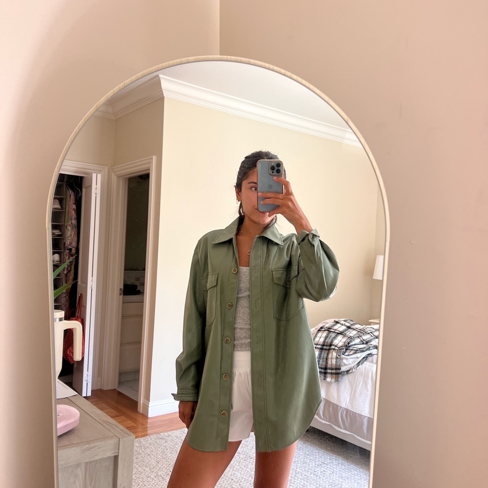 Aritzia Wilfred Sage Green Utility Jacket